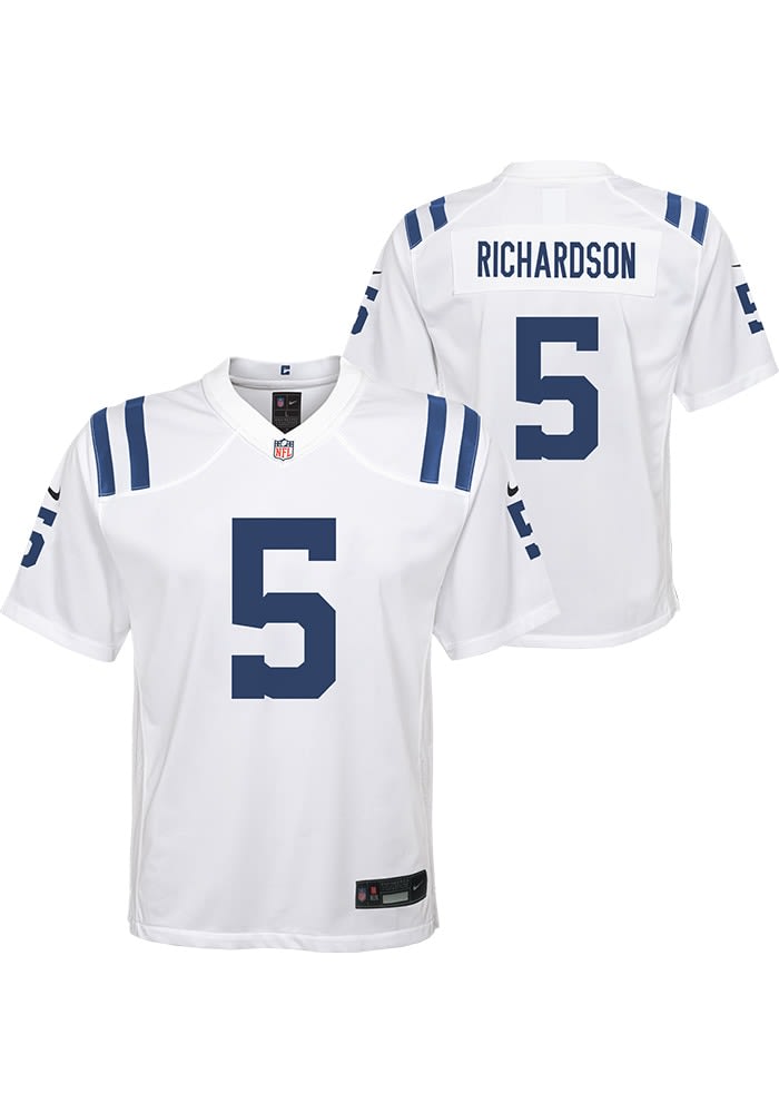 Indianapolis Colts Anthony Richardson Youth Away Replica WHITE Nike Football Jersey