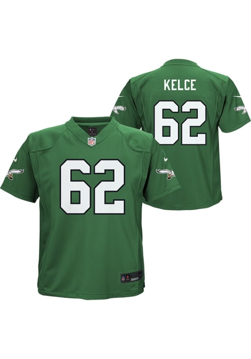 Jason Kelce Philadelphia Eagles Boys Kelly Green Nike Alt 2 Replica Football Jersey