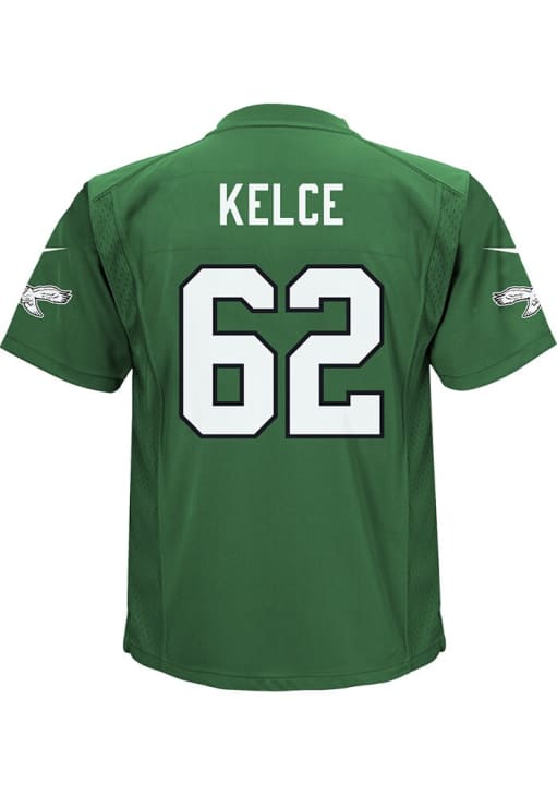 Jason Kelce Philadelphia Eagles Boys Kelly Green Nike Alt 2 Replica Football Jersey