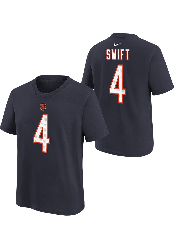 D'Andre Swift Chicago Bears Youth NAVY Nike NN Short Sleeve Player
