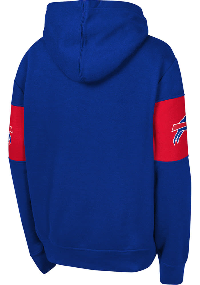 Buffalo Bills Youth ROYAL Red Zone Long Sleeve Hoodie