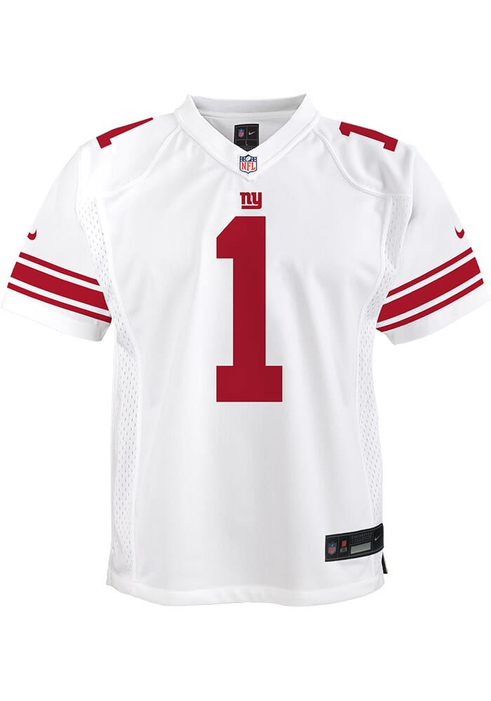 New York Giants Malik Nabers Youth Away Replica White Nike