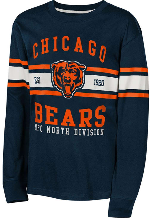 Chicago Bears Youth Navy Blue All of the Lights Long Sleeve T-Shirt