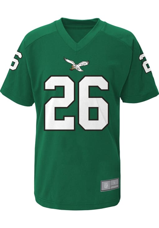 Saquon Barkley Philadelphia Eagles Youth Kelly Green V-Neck Retro NN Player Tee