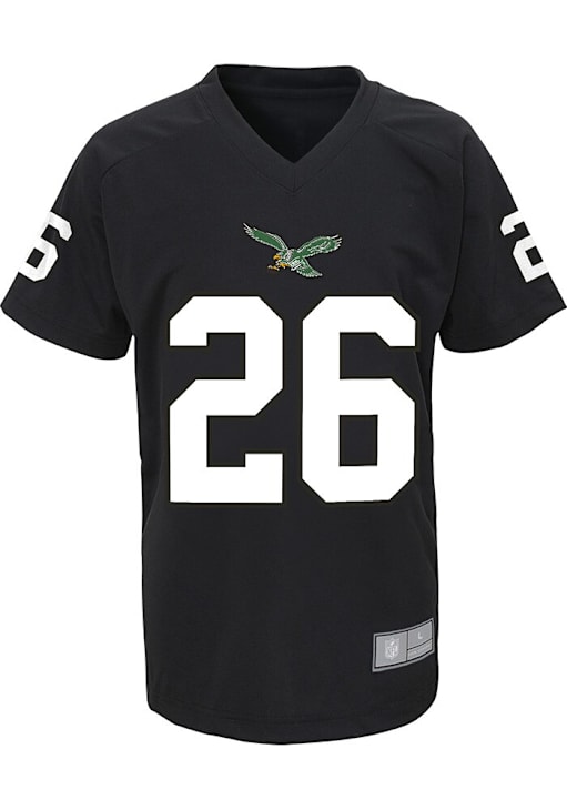 Saquon Barkley Philadelphia Eagles Youth Black V-Neck Retro NN Player Tee