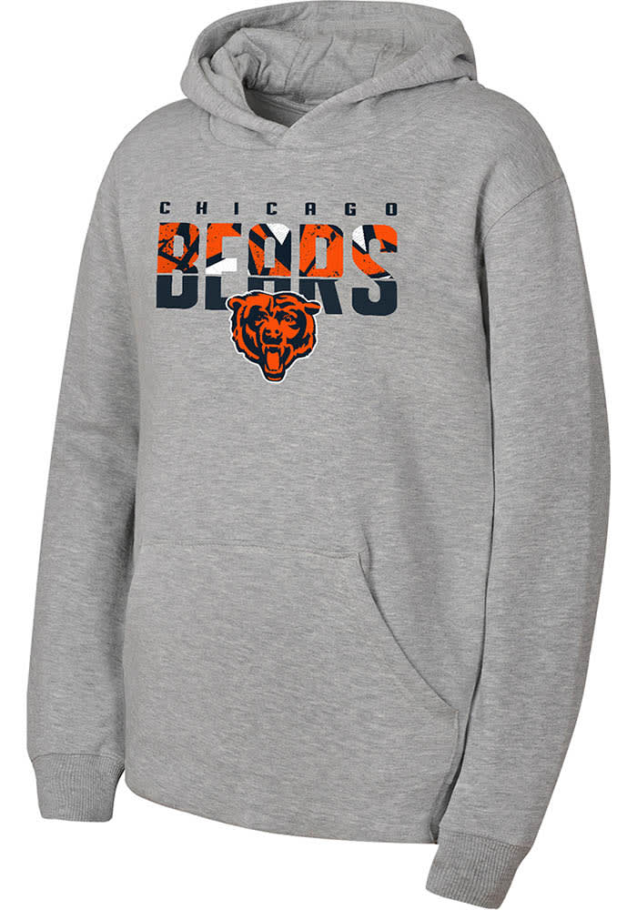 Chicago Bears Youth HEATHERGREY Gameday Long Sleeve Hoodie