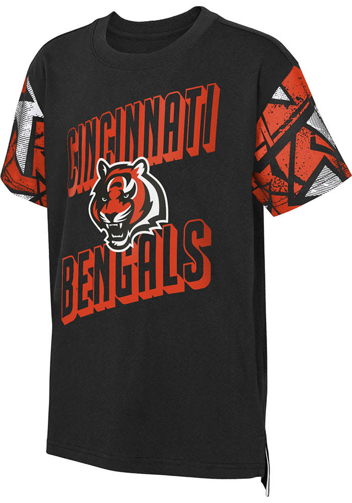 Cincinnati Bengals Youth BLACK Game Changer Short Sleeve