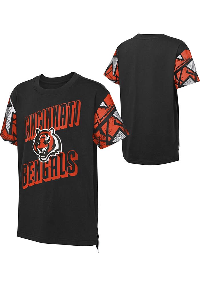 Cincinnati Bengals Youth BLACK Game Changer Short Sleeve