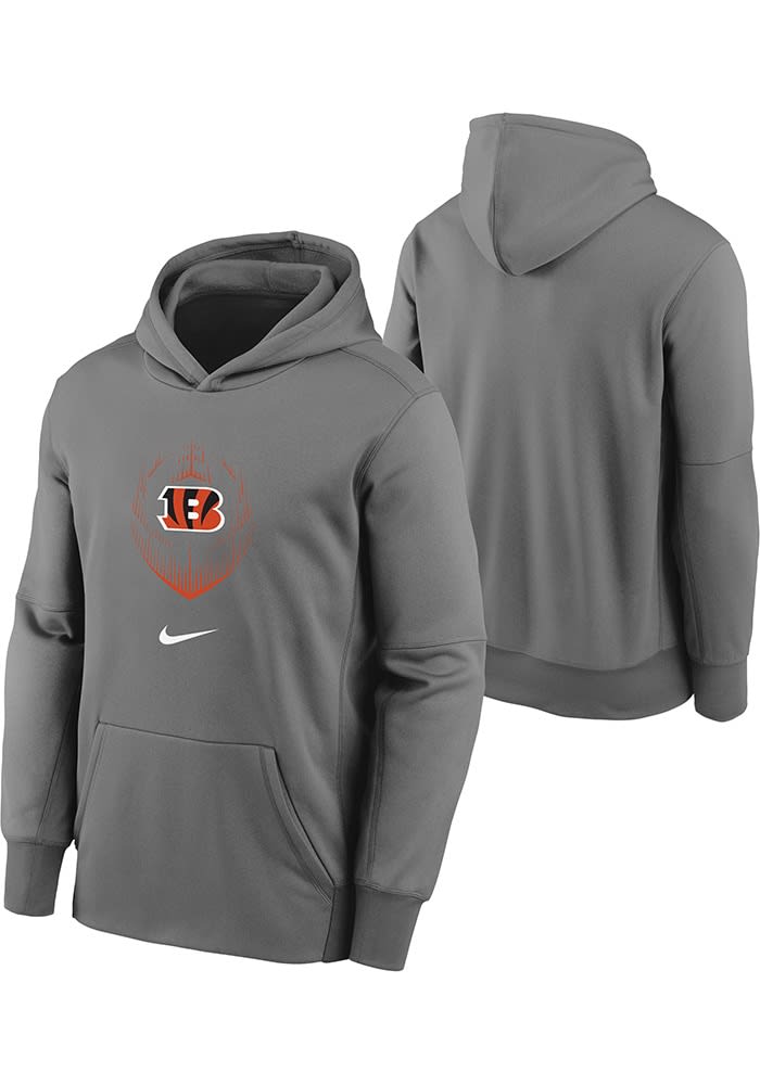 Cincinnati Bengals Nike Youth HEATHERGREY Nike Legend Icon Long