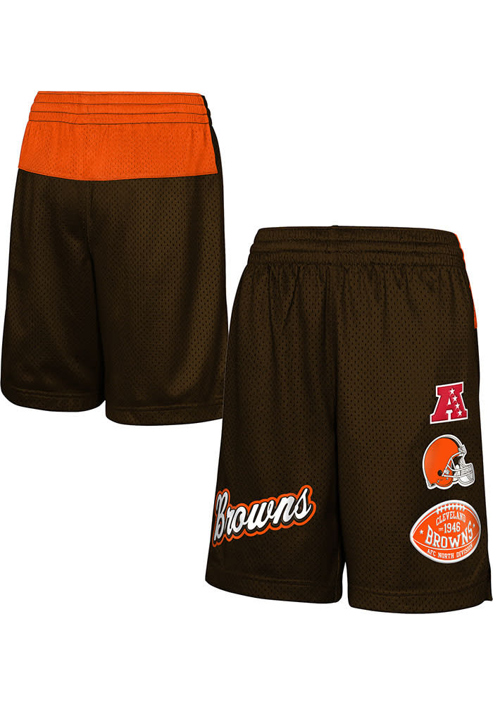 Cleveland Browns Youth BROWN Game Time Shorts - 133429915