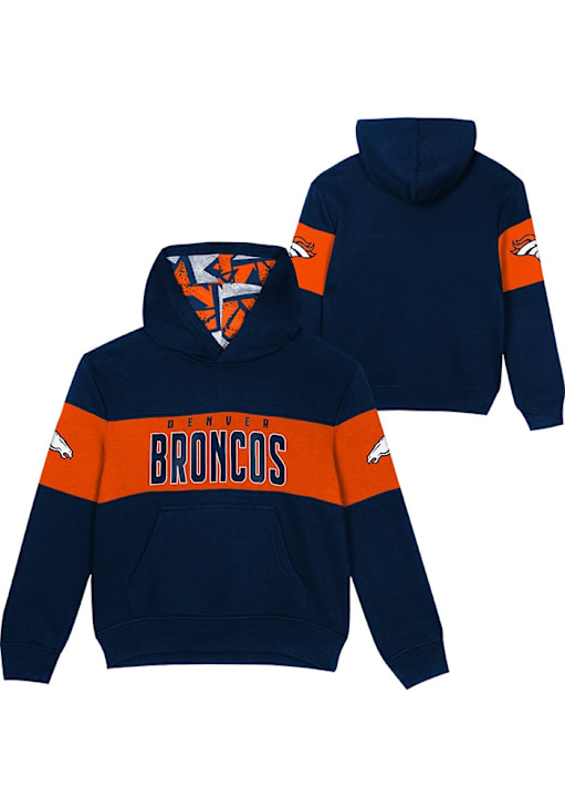 Denver Broncos Boys Red Zone Hoodie Ã‚Â NAVY 133430198