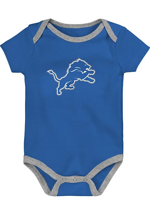 Detroit Lions Baby BLUE #1 Draft Milestone Blanket One Piece Set