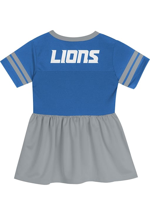 Detroit Lions Toddler Girls BLUE Stadium Lights Short Sleeve Dress