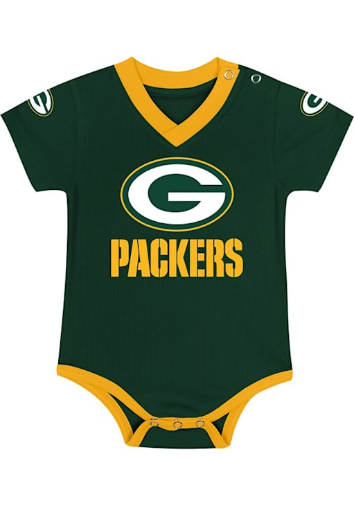 Brett Favre Green Bay Packers Infant Bodysuit - 500 LEVEL Officially Licensed NFL Baby Onesie