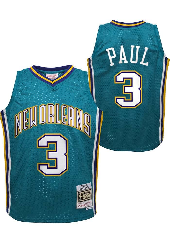 Mitchell Ness Swingman Chris Paul New Orleans Hornets NBA 2005 06 Jersey Youth Teal Youth XL 18 20