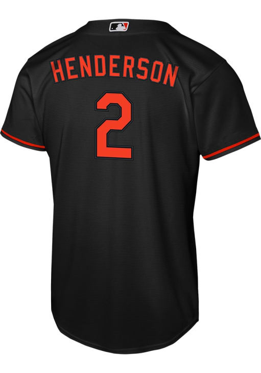 Gunnar Henderson  Nike Baltimore Orioles Youth Black Alt. 1 Replica Jersey