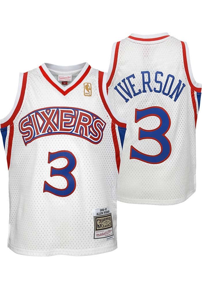 Philadelphia 76ers Allen Iverson Youth White Swingman Home