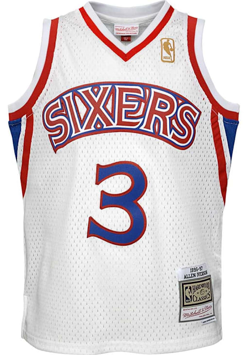 Philadelphia 76ers Allen Iverson Youth White Swingman Home