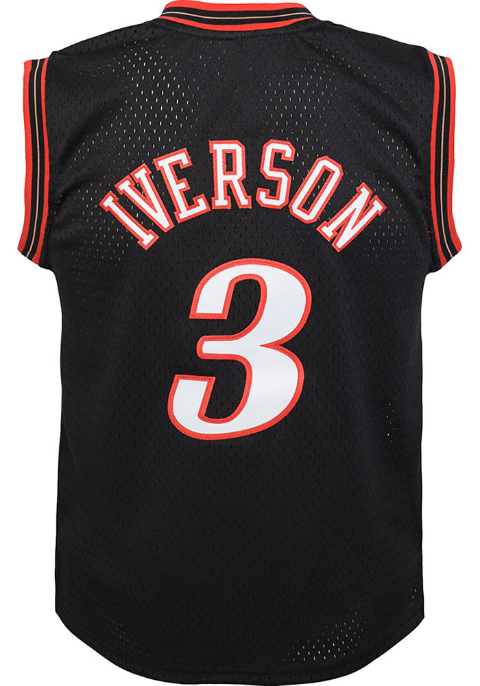 【正規品】ALLEN IVERSON 2000-01 ユニフォームジャージ Allen Iverson 2000-01 Mitchell & Ness Sixers Jersey Black