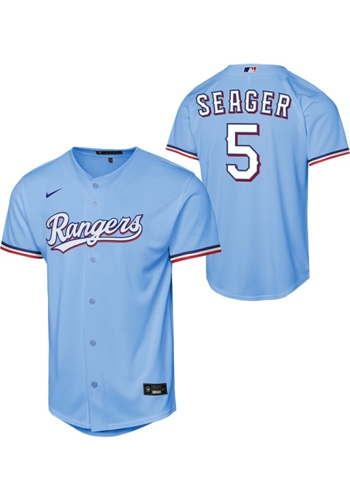 Corey Seager  Nike Texas Rangers Youth Light Blue Alt. 1 Replica Jersey