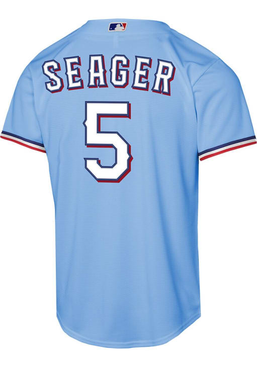 Corey Seager  Nike Texas Rangers Youth Light Blue Alt. 1 Replica Jersey