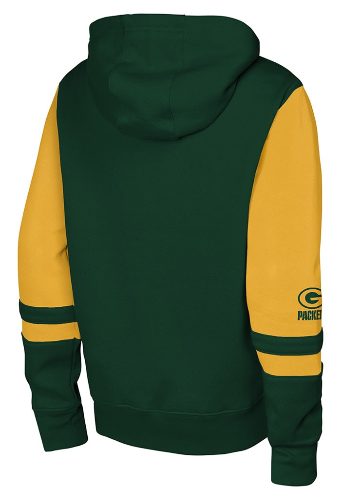 Green Bay Packers Youth GREEN Stadium Long Sleeve Full Zip - 133431383