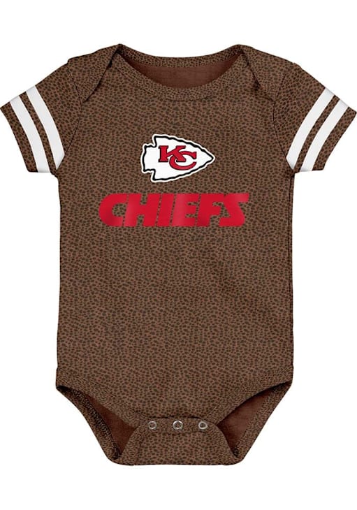 KC Chiefs Kansas City Chiefs BROWN Baby Playmaker One Piece