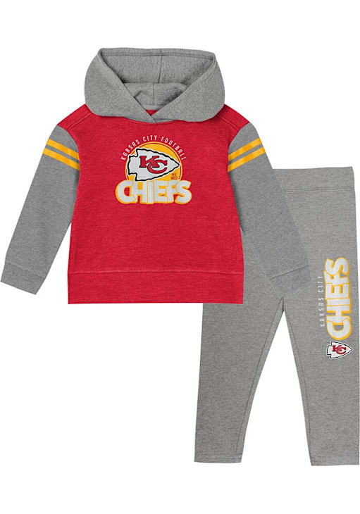 Kansas City Chiefs Toddler Girls Club House Top and Bottom Set Red