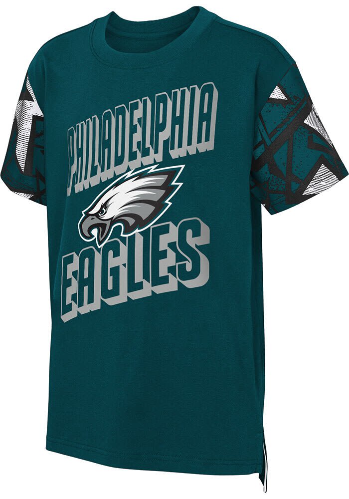 シャツ NFL EAGLES game shirts Philadelphia Eagles Youth TEAL Game Changer Short Sleeve Fashion T