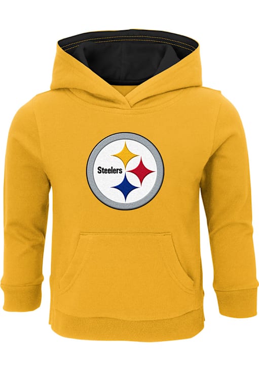 Pittsburgh Steelers Toddler GOLD Prime Long Sleeve Hoodie 133433383