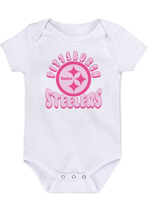 Pittsburgh Steelers Baby PINK Play All Day One Piece Set 133433454