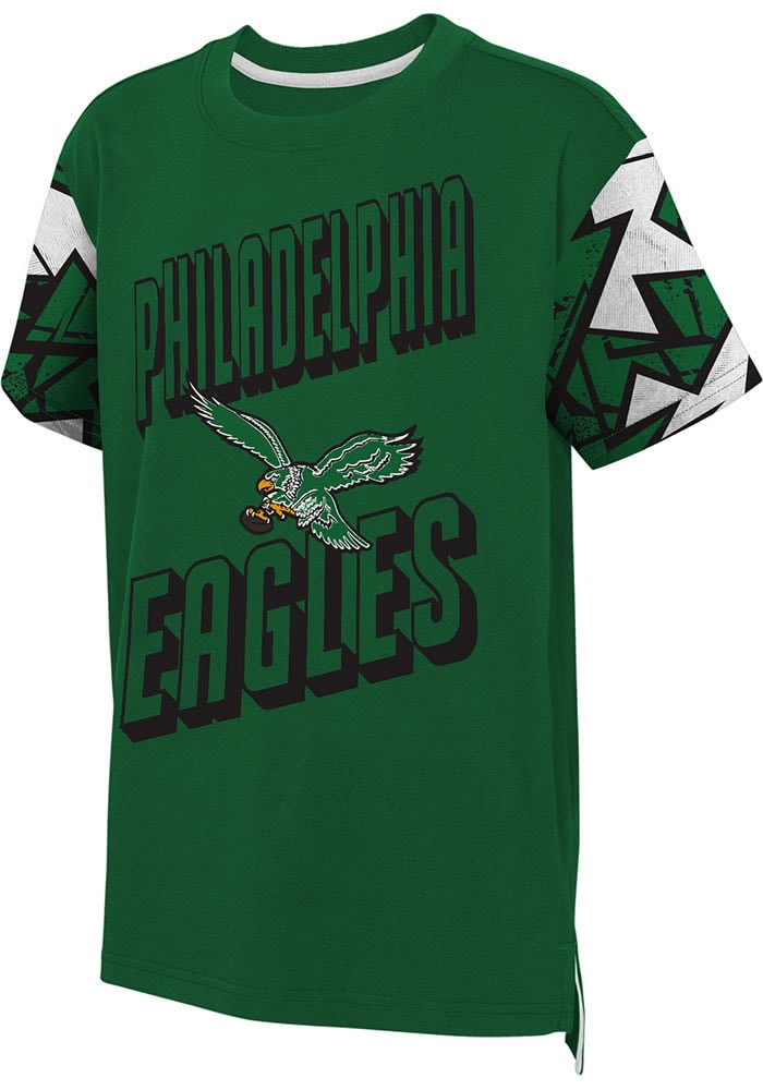 Philadelphia Eagles Youth KELLYGREEN Retro Game Changer