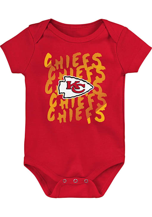 KC Chiefs Kansas City Chiefs Red Baby Slash Style One Piece