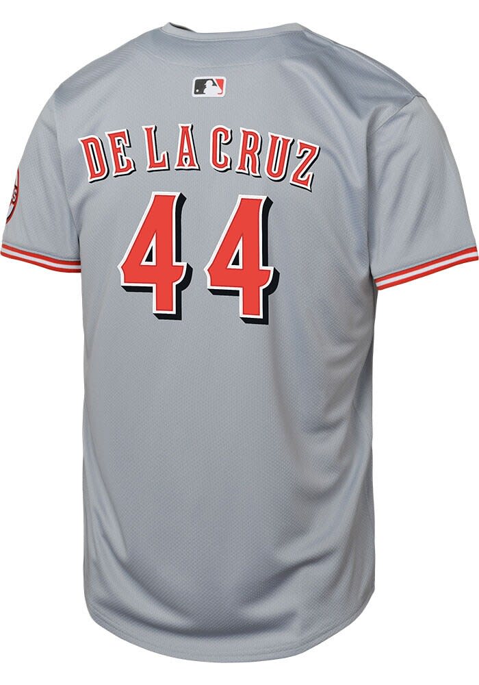 Cincinnati Reds Elly De La Cruz Youth GREY Road Limited
