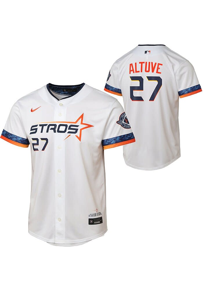 Houston Astros Jose Altuve Youth White City Connect Limited