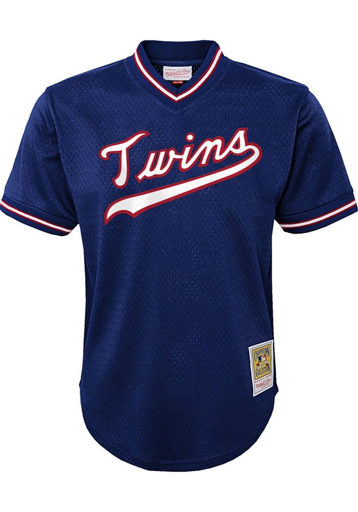 Minnesota Twins Kirby Puckett Youth NAVY Mesh BP Baseball