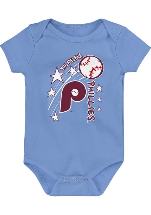 Philadelphia Phillies Baby Light Blue Coop 1-2-3 Inning 3PK One Piece