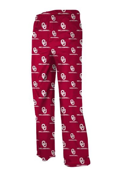 Oklahoma Sooners Crimson Youth All Over Pajamas