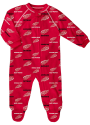 Detroit Red Wings Baby All Over One Piece Pajamas - Red