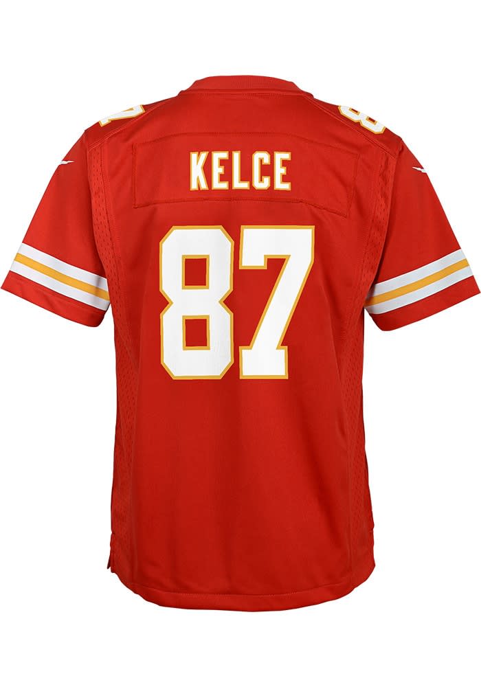 Limited Women's Travis Kelce Gold Jersey - #87 Football Kansas City Chiefs  Inverted Legend Size S