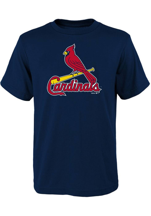 St Louis Cardinals Youth Navy Blue Primary Short Sleeve Tee