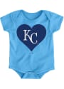 Kansas City Royals Baby Light Blue Heart One Piece