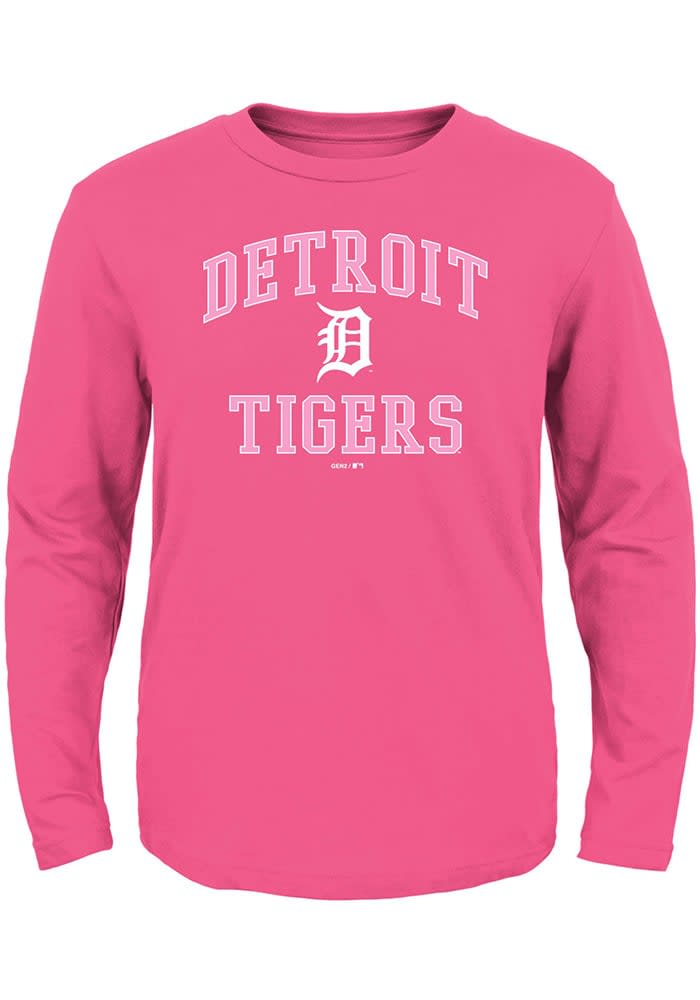 Pink detroit tigers t hot sale shirt