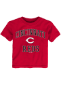 Cincinnati Reds Toddler Red #1 Design T-Shirt