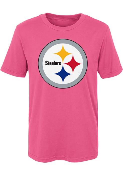 Pittsburgh Steelers Pro-Standard Crop Top - Pink on Pink