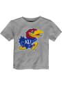 Kansas Jayhawks Toddler Grey Jayhawk T-Shirt