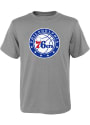 Philadelphia 76ers Youth Grey Logo T-Shirt
