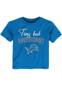 Detroit Lions Infant Tiny But Awesome Script T-Shirt - Blue