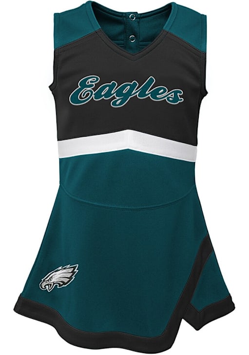 Philadelphia Eagles Toddler Girls Midnight Green Cheer Captain Sets Cheer Dress
