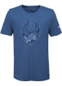 Detroit Lions Youth Blue Football Icon T-Shirt